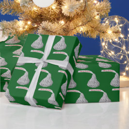 God jul Candy On Grönt Presentpapper