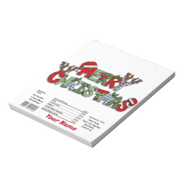 God jul Candy Pub Wrappers Favors Favors Anteckningsblock (Roterad)