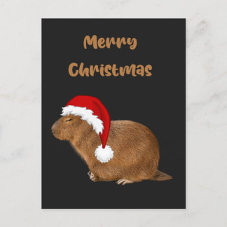 God jul Capybara Vykort