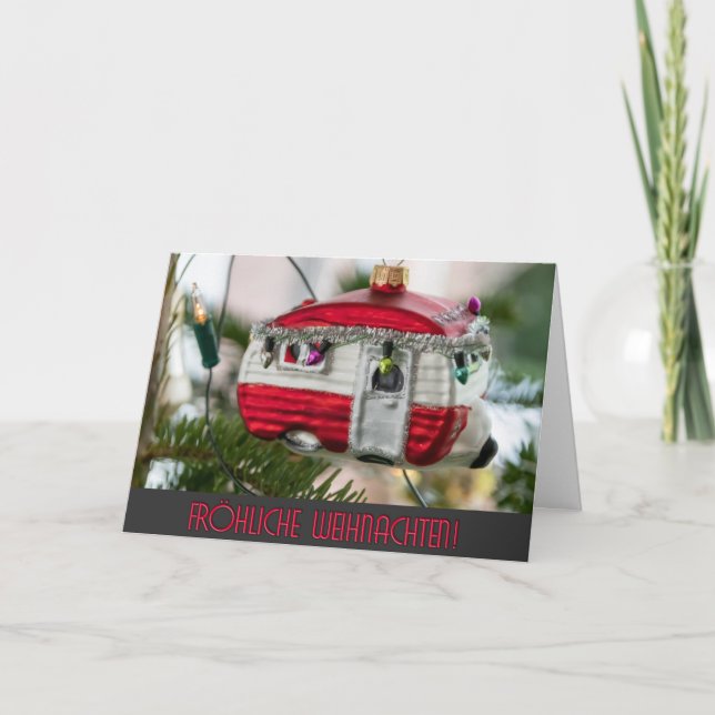 God jul Caravan Camping Hälsning Kort (Framsida)