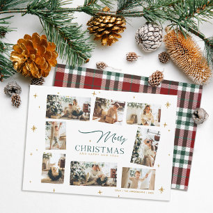 God jul Card 8 fotokollage-Helgdag-kort Julkort