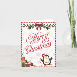 God jul Card - Cute Penguin Helgkort