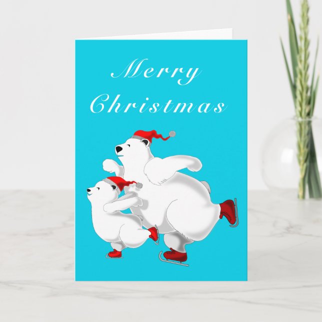 God jul Card-familjen Lycklig Bears Kort (Framsida)