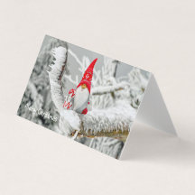 God jul Card Gnome Red Hat