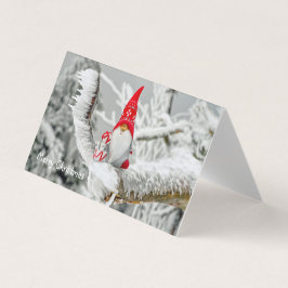 God jul Card Gnome Red Hat Kort