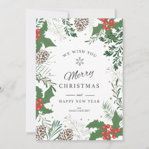 God jul Card jullöv ram Julkort