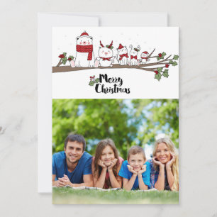 God jul card med personligfotoet tack kort