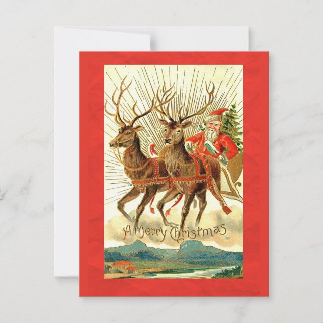 God jul Card med tomten och renhet Julkort (Framsida)