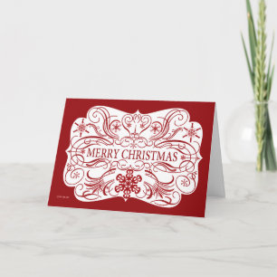 God jul Card rött Helgkort
