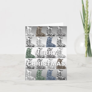 God jul Card Ski Boot Winter Sport Tall Helgkort