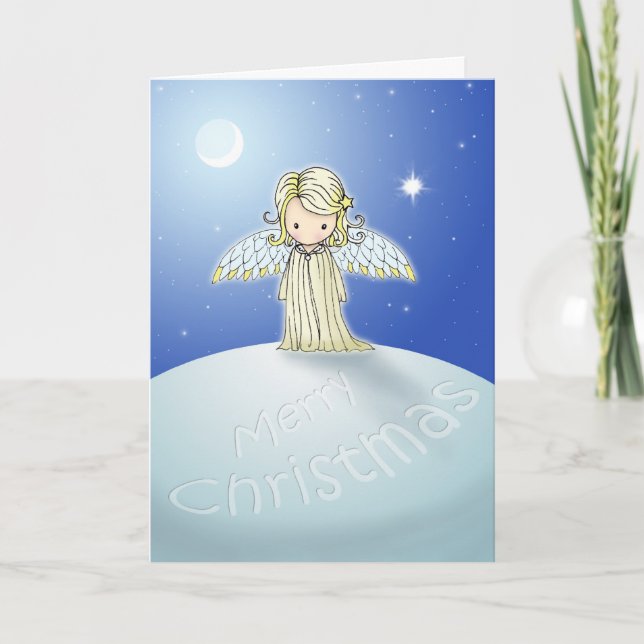 God jul Card Sweet Angel Helgkort (Framsida)