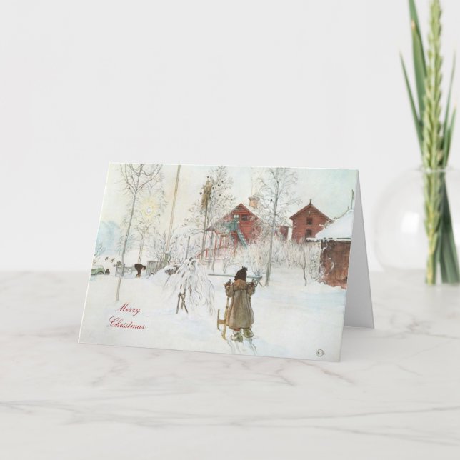 God jul Carl Larsson Art Helgkort (Framsida)