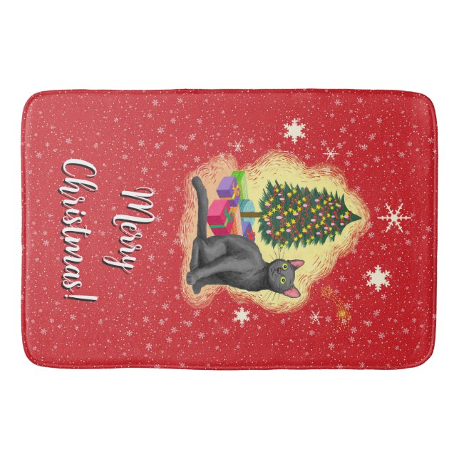 God jul Cat Badrumsmatta (Framsidan)