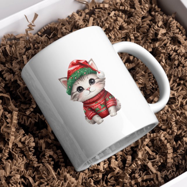 God Jul Cat Cutie Mugg (Skapare uppladdad)