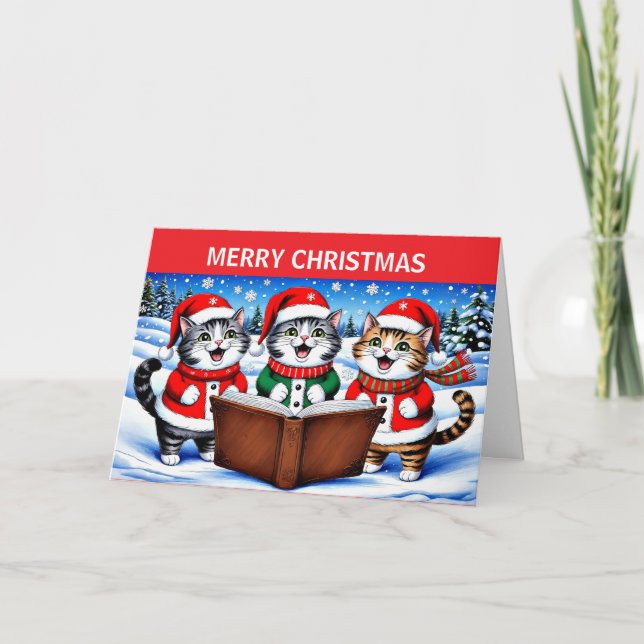 God jul Cat Helgkort (Framsida)