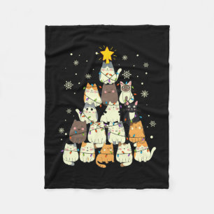 god jul Cat Julgran Fleecefilt