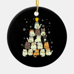 God jul Cat Julgran Julgransprydnad Keramik