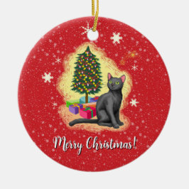 God jul Cat Julgransprydnad Keramik