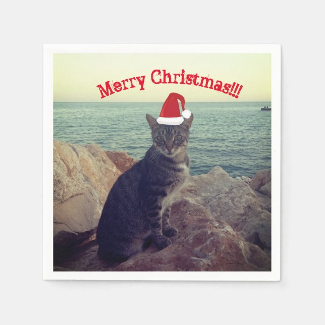 God jul Cat Lover Pappersservett (Framsidan)