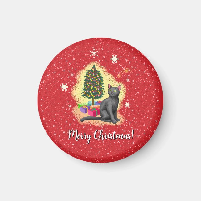 God jul Cat Magnet (Framsidan)