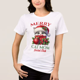 God jul Cat Mamma Social Klubb T Shirt