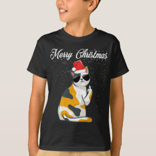 god jul Cat Mitten Finger Rude Julafton Ugly C T Shirt