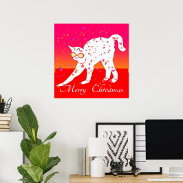 God jul Cat Poster