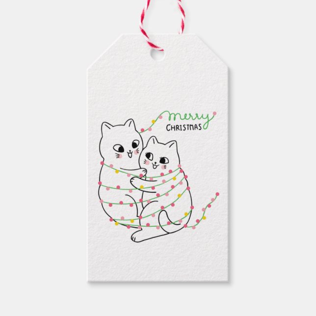 God jul Cat Presentetikett (Framsidan)