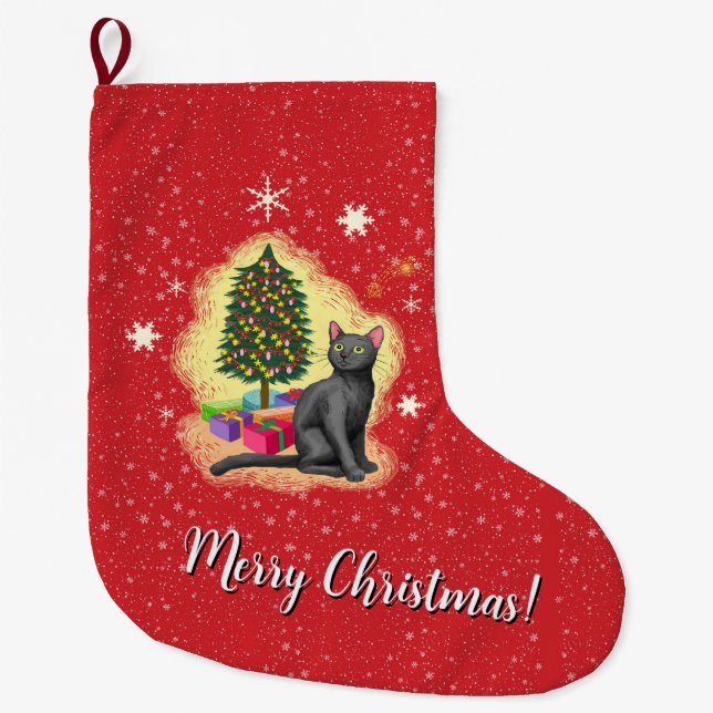 God jul Cat Stor Julstrumpa (Framsidan)