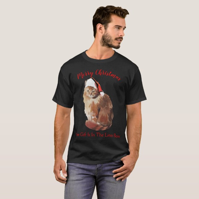 God jul Cat Tee Shirt (Hel framsida)