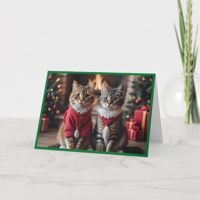 God jul Cats Helgkort (Framsida)