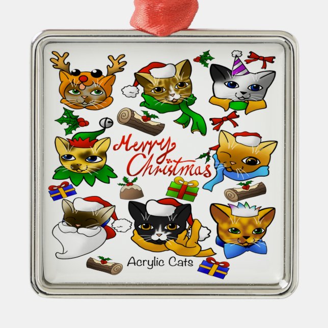 God jul Cats Julgransprydnad Metall (Framsidan)