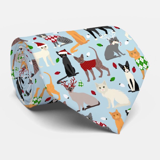 God jul Cats Neck Tie Slips (Rullad)