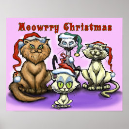 God jul Cats Poster