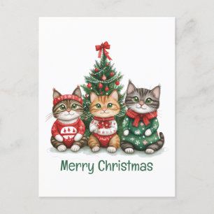 God jul Cats Vykort