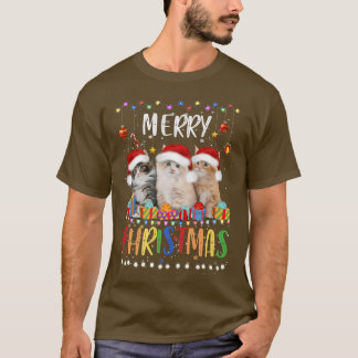 God jul Cats's Santa Hat Julafton Ljus T Shirt