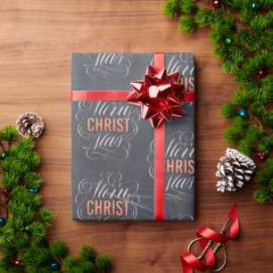 God jul Chalk Christian Kristus Calligraphy Presentpapper