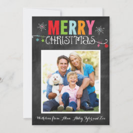 god jul Chalkboard Doodle Julkort