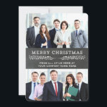 God jul Chalkboard-fotokort - företag Julkort<br><div class="desc">Anpassadets visitkort för helgdag med ritstift i land med ritstift mönster,  vintage och handskriven text i stil. Anpassa korten med egen anpassningsbar och fototext för att få en unik Julhälsningar för kunder och anställda.</div>