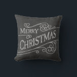 God jul Chalkboard Helgdag Cushion Kudde<br><div class="desc">En handskisserad ritbordsdesign,  accentuerar ett enkelt God jul,  tittar en dyna på den här vintagen och skapar den som ett tillbehör till perfekten för din hemdekoration under helgdagarna.</div>