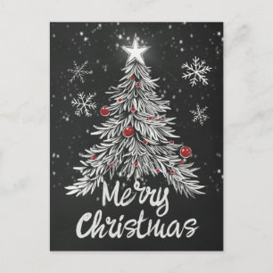 God jul Chalkboard Rustic Home Decor Vykort