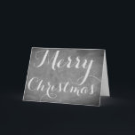 God jul Chalkboard Typography Black White Helgkort<br><div class="desc">God jul Chalkboard Blackboard Elegant Handwrite Typography Grått Black White Julhelg Greeting Card (hälsningskort för svart ),  du kan lägga till text och ditt namn</div>