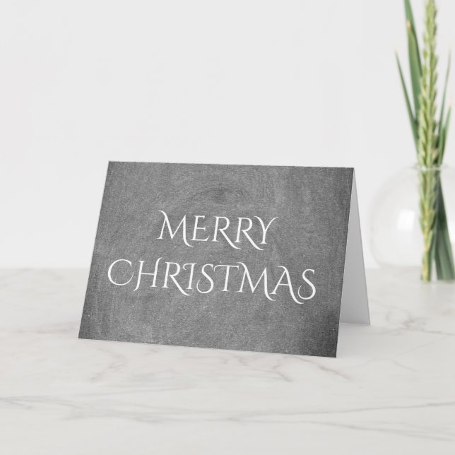 God jul Chalkboard Typography Black White Helgkort (Framsida)