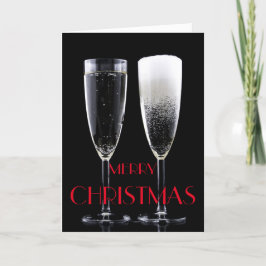 God jul Champagne Flute Glass Cheers Helgkort