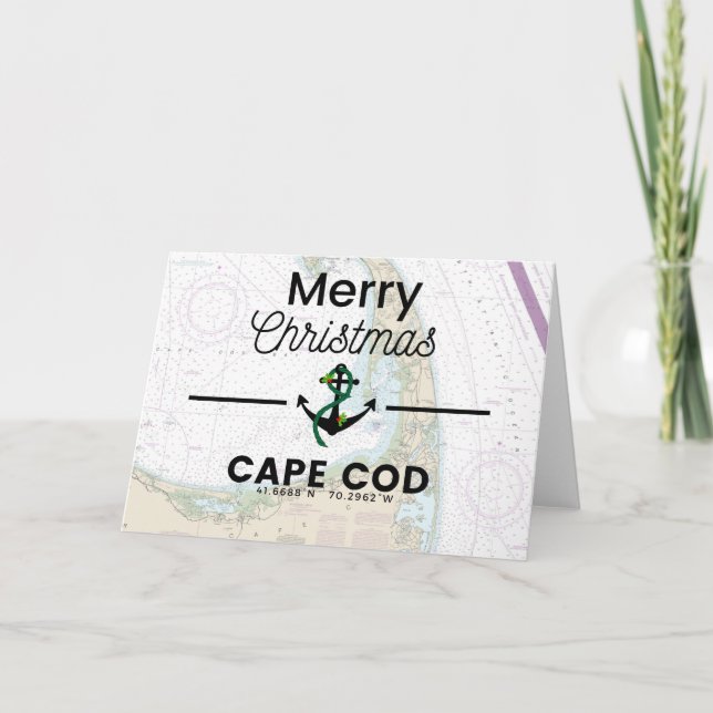 God jul Chart- Cape Cod Helgkort (Framsida)