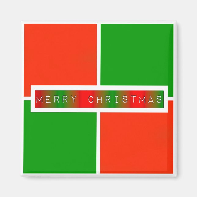 God jul Checkers Magnet (Framsidan)