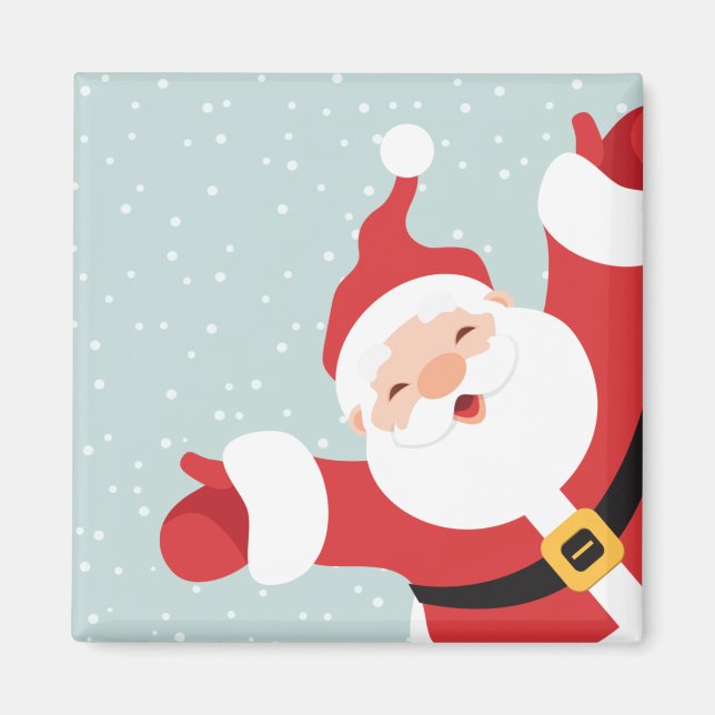 God jul Cheerful Santa | Magnet (Framsidan)