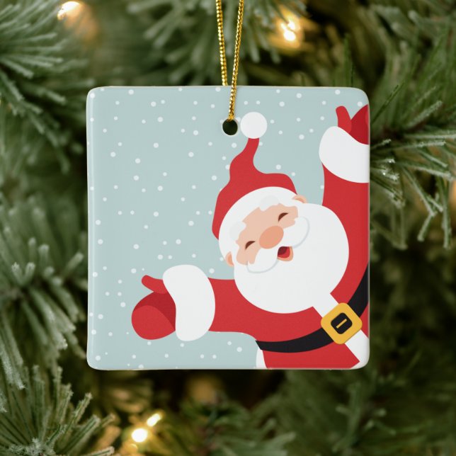 God jul Cheerful Santa | Ornament (Träd)