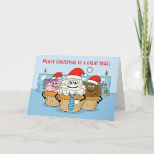 God Jul Chef Cupcakes Kontorsteam Helgkort