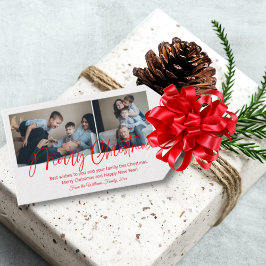 god jul chic calligraphy 2-fotokollage presentetikett